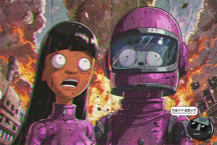 图片[6]-漫画半色调复古未来主义照片图像效果滤镜特效样机PSD模板PS素材-设计猿