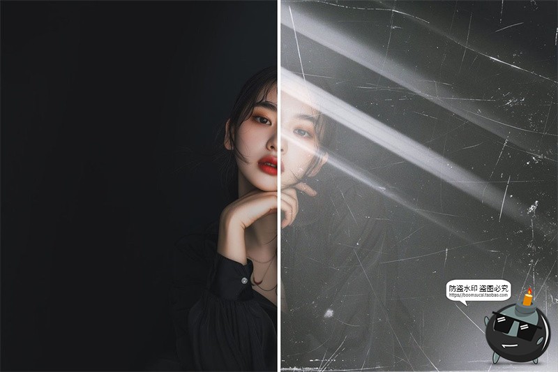 黑色划痕灰尘光束泄露复印扫描纹理背景后期叠加覆盖JPG图片素材-设计猿