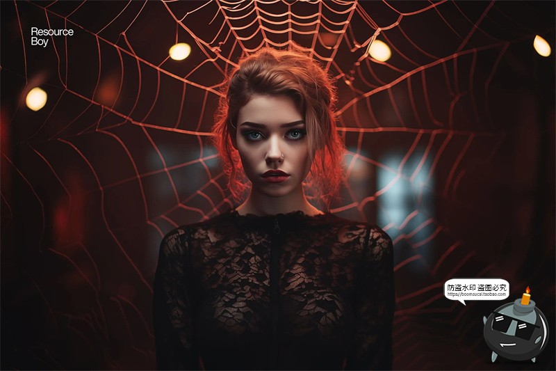 图片[3]-200款蜘蛛网万圣节鬼屋恐怖诡异场景cos后期合成修图PS笔刷素材-设计猿