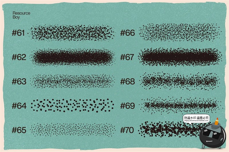 图片[8]-100款噪点粒子点画颗粒喷涂半色调漫画效果abr格式ps笔刷画笔素材-设计猿