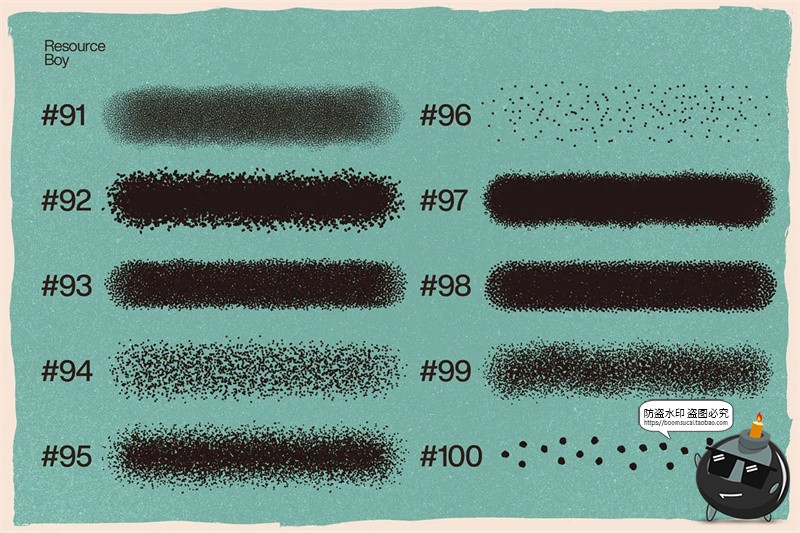 图片[11]-100款噪点粒子点画颗粒喷涂半色调漫画效果abr格式ps笔刷画笔素材-设计猿