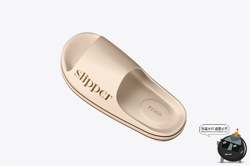 图片[3]-沙滩橡胶拖鞋凉鞋居家拖鞋品牌logo标识智能贴图样机PSD模板素材-设计猿