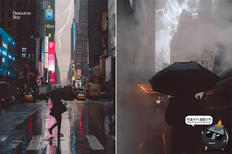 图片[4]-100款闪电雷电雨天下雨雷暴后期合成末日场景cos修图PS笔刷素材-设计猿