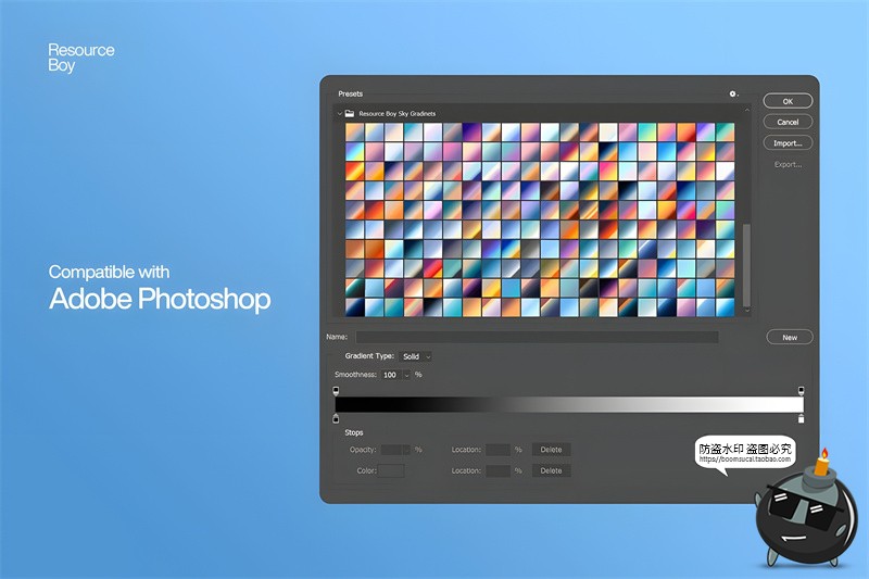 图片[2]-200款天空渐变黄昏落日除夕阳白天晚上后期PS调色板grd格式素材-设计猿