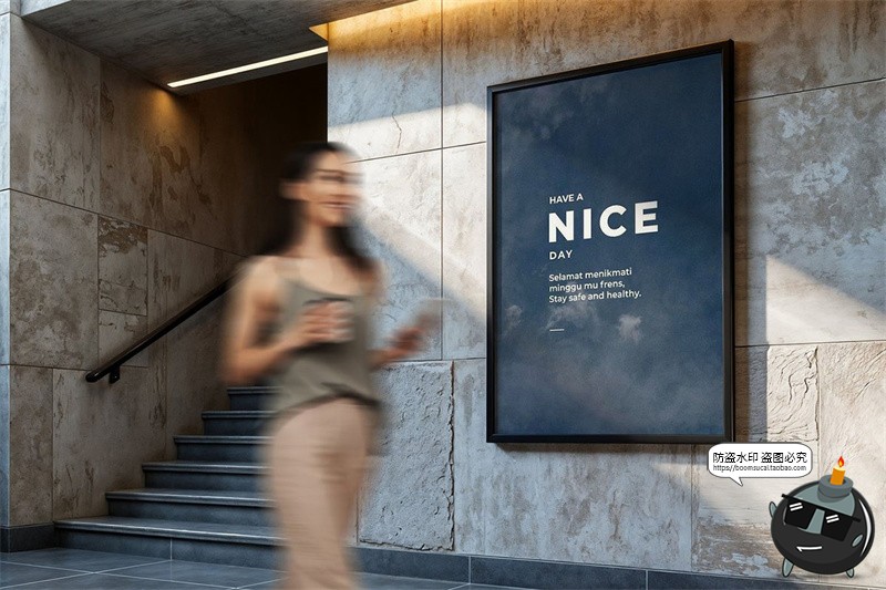 图片[3]-工业风地铁站通道过道隧道广告海报导视牌展示效果图PSD样机素材-设计猿