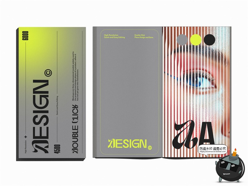 图片[5]-精装书籍礼盒画册邀请函请柬贺卡名片包装品牌VI应用样机PSD素材-设计猿