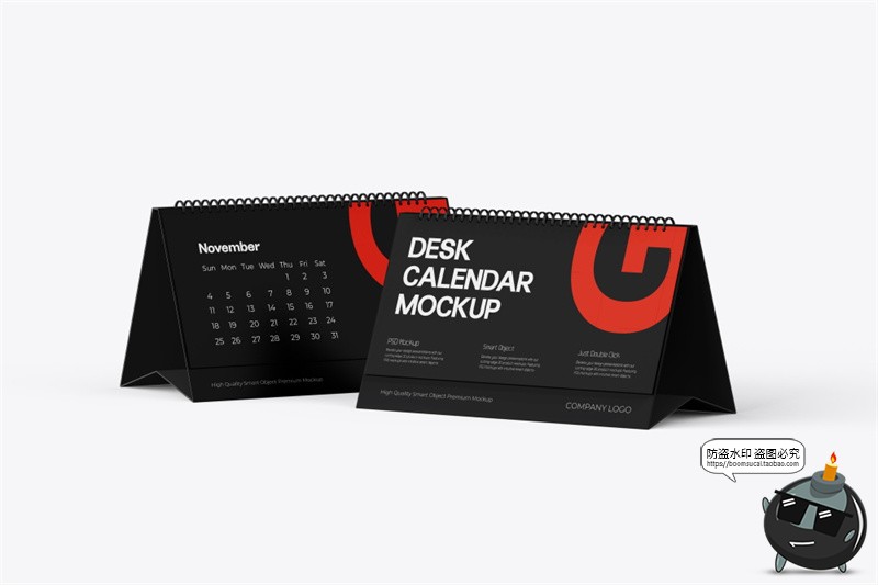 图片[2]-公司办公室文创桌历台历桌面日历效果展示贴图样机PSD模板PS素材-设计猿