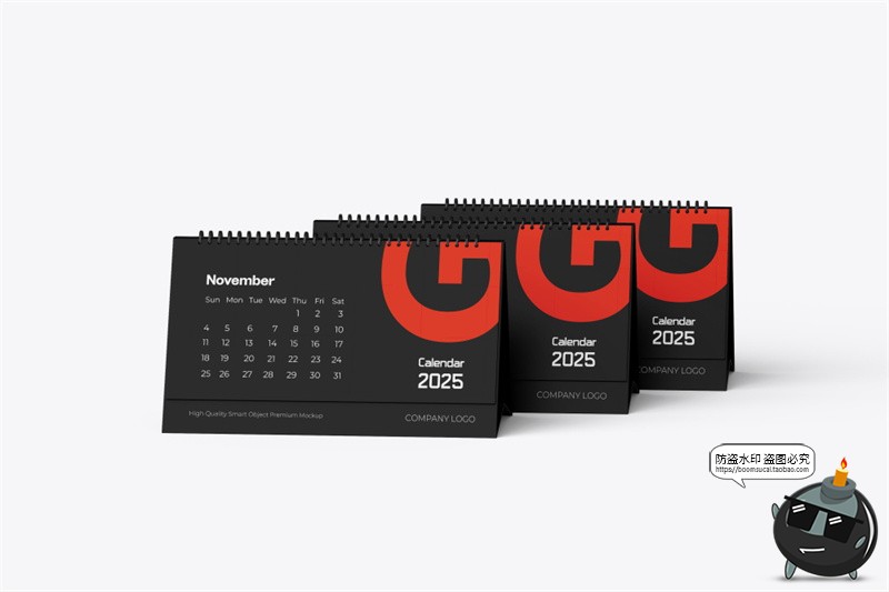 图片[3]-公司办公室文创桌历台历桌面日历效果展示贴图样机PSD模板PS素材-设计猿