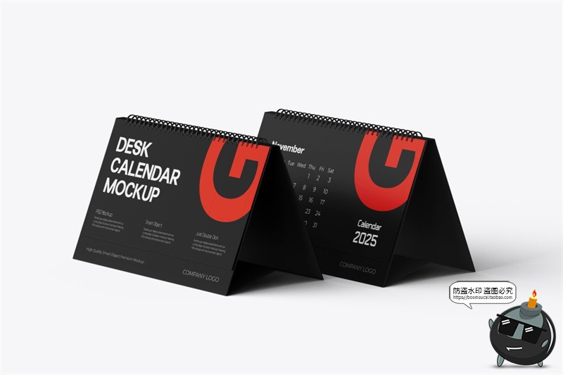 图片[4]-公司办公室文创桌历台历桌面日历效果展示贴图样机PSD模板PS素材-设计猿