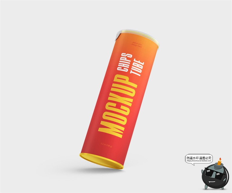 图片[6]-薯片密封罐食品包装零食模型品牌logo标识贴图样机psd模板ps素材-设计猿