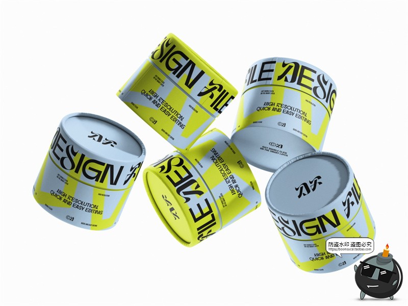 图片[9]-圆筒纸管茶叶罐文创礼品礼盒产品包装效果图展示样机PSD模板素材-设计猿