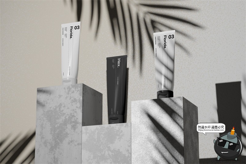 图片[3]-护手霜乳液面霜护肤品水泥工业风包装效果图展示样机PSD模板素材-设计猿