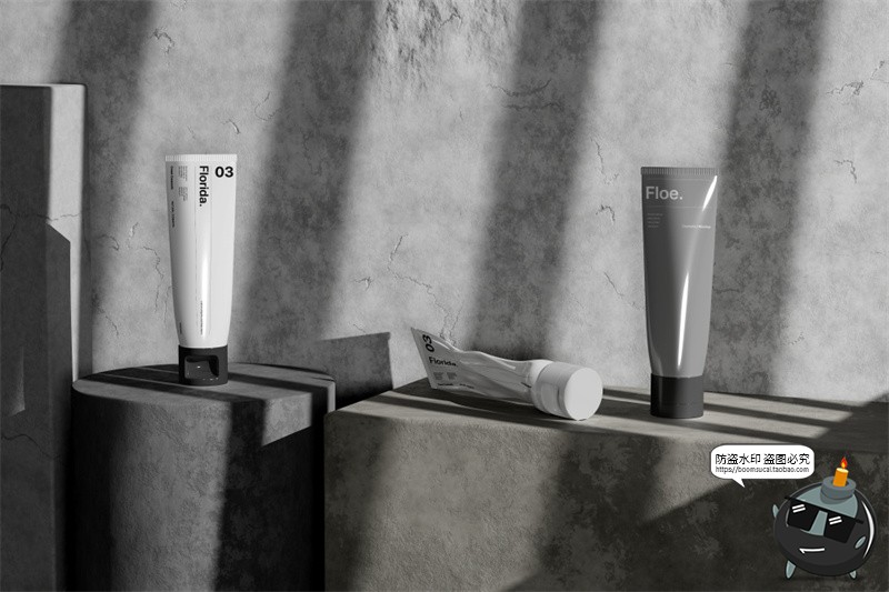 图片[7]-护手霜乳液面霜护肤品水泥工业风包装效果图展示样机PSD模板素材-设计猿