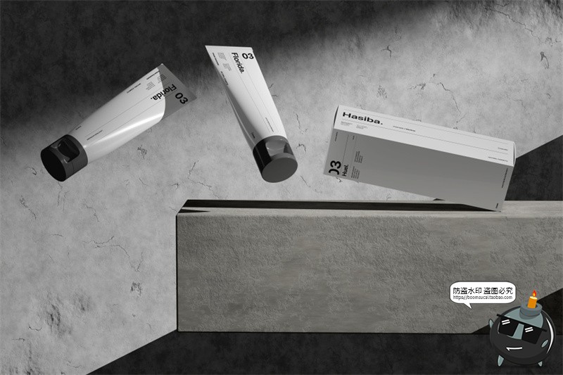 图片[10]-护手霜乳液面霜护肤品水泥工业风包装效果图展示样机PSD模板素材-设计猿