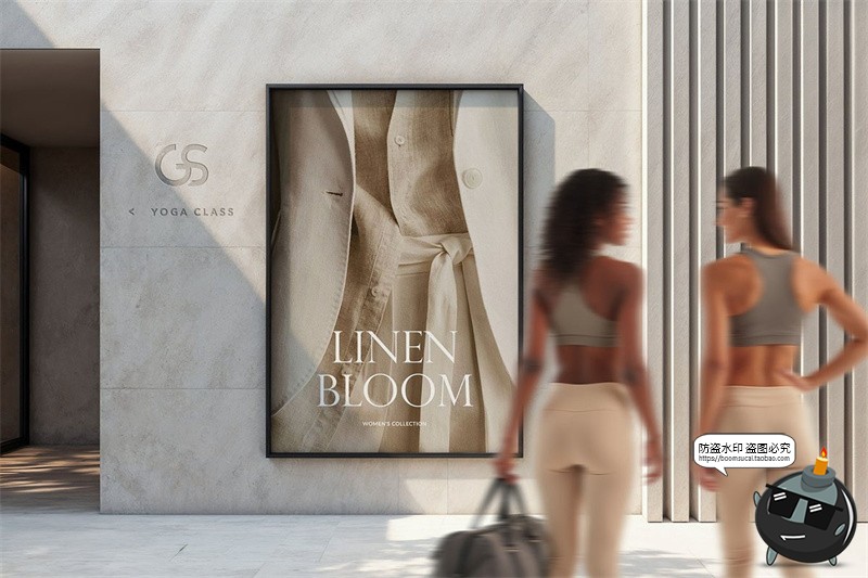 图片[9]-女性瑜伽运动训练健身品牌VI应用作品展示效果图样机PSD模板素材-设计猿