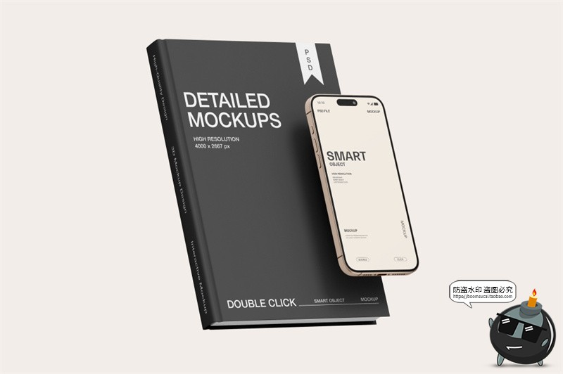 图片[4]-手机iPhone16书籍封面ui界面演示作品展示效果图样机PSD模板素材-设计猿