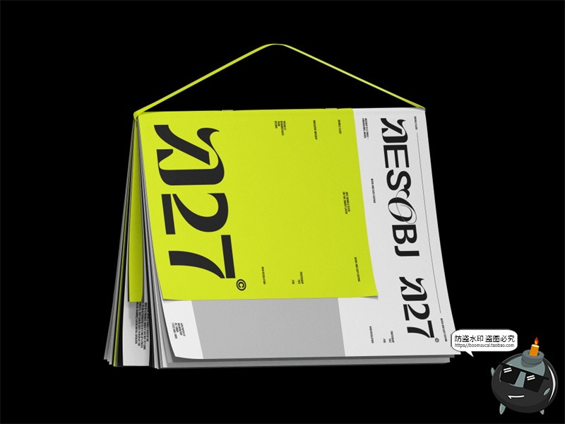 图片[4]-创意杂志画册品牌手册封面内页作品展示效果图样机PSD模板ps素材-设计猿