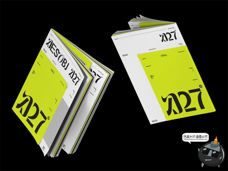 图片[5]-创意杂志画册品牌手册封面内页作品展示效果图样机PSD模板ps素材-设计猿