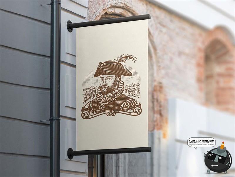 图片[11]-户外街头店铺灯箱店招标牌广告牌logo效果图展示样机PSD模板素材-设计猿