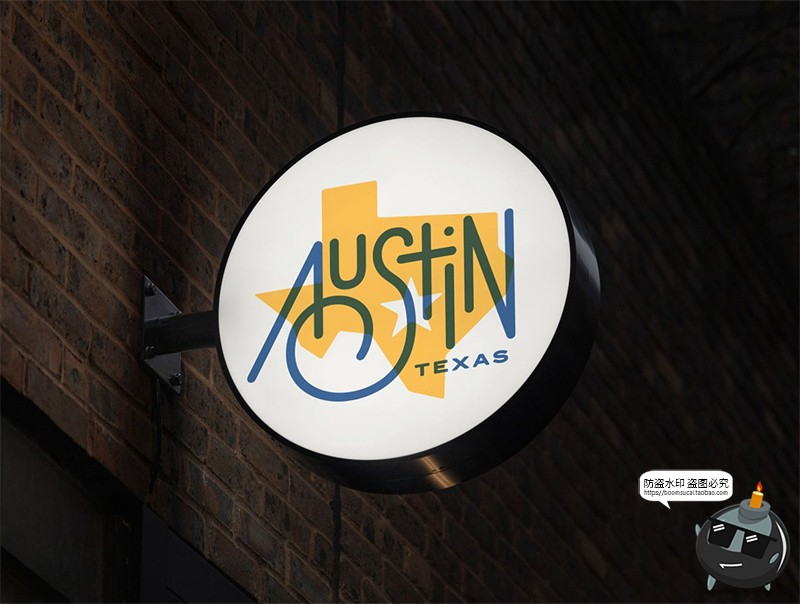 图片[25]-户外街头店铺灯箱店招标牌广告牌logo效果图展示样机PSD模板素材-设计猿