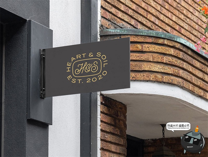 图片[33]-户外街头店铺灯箱店招标牌广告牌logo效果图展示样机PSD模板素材-设计猿