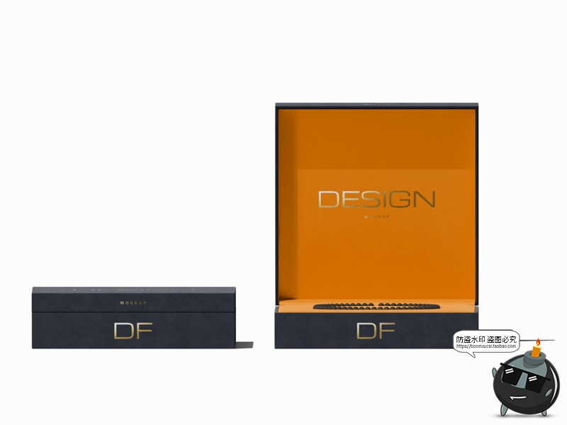 图片[3]-高级珠宝项链手链手饰首饰方形包装盒礼盒展示效果模板样机ps素材-设计猿