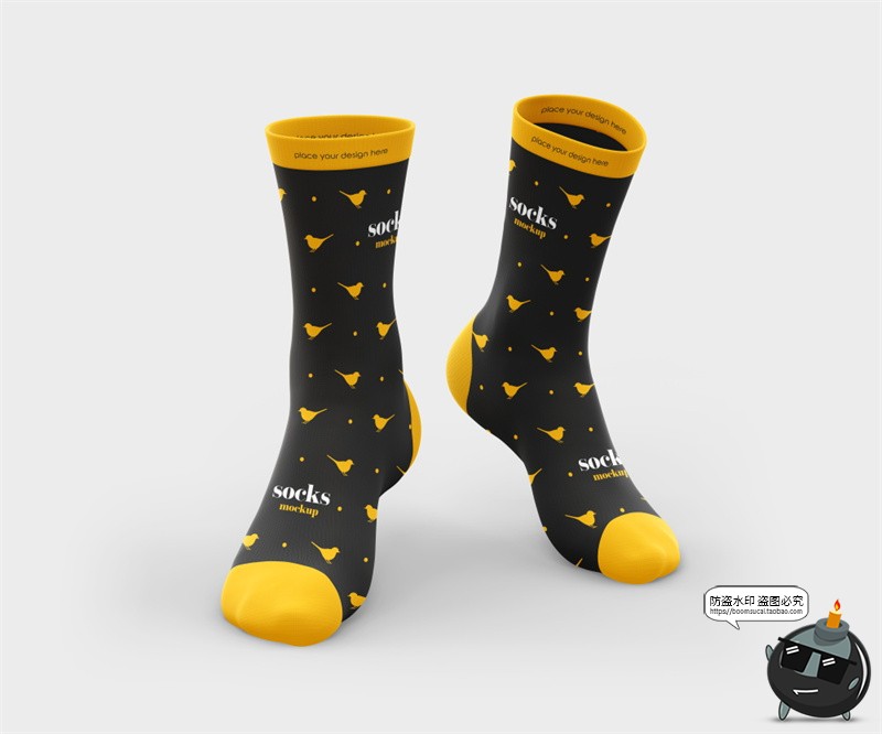 图片[6]-时尚运动长袜棉袜子模型品牌logo标识贴图展示psd模板样机ps素材-设计猿