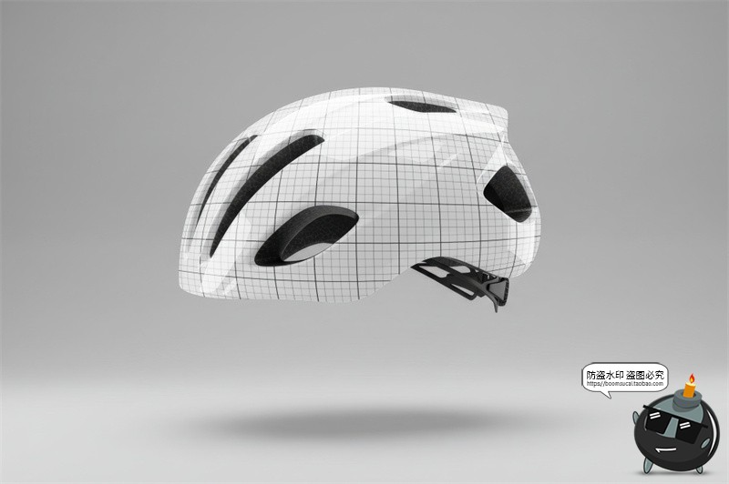 图片[2]-电动车摩托车机车自行车公路车头盔印花图案贴图PSD模板样机素材-设计猿