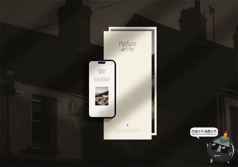 图片[7]-光影信封信纸名片贺卡明信片作品展示效果图贴图样机PSD模板素材-设计猿