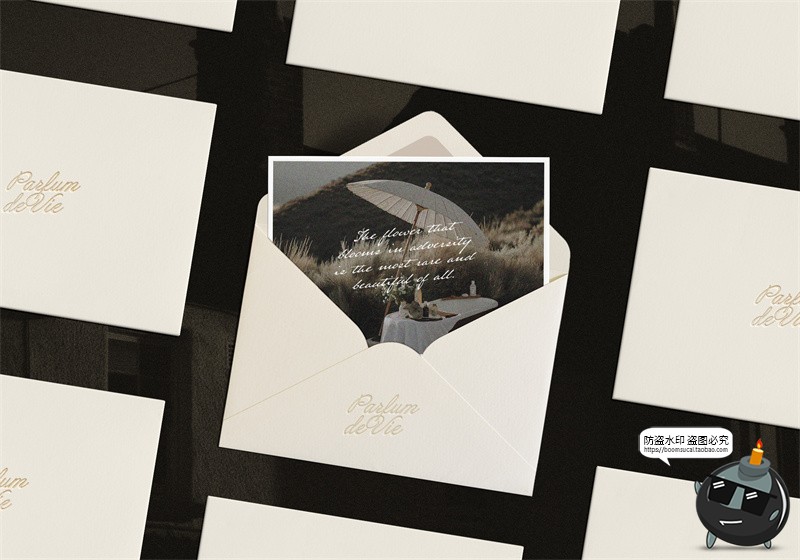 图片[13]-光影信封信纸名片贺卡明信片作品展示效果图贴图样机PSD模板素材-设计猿