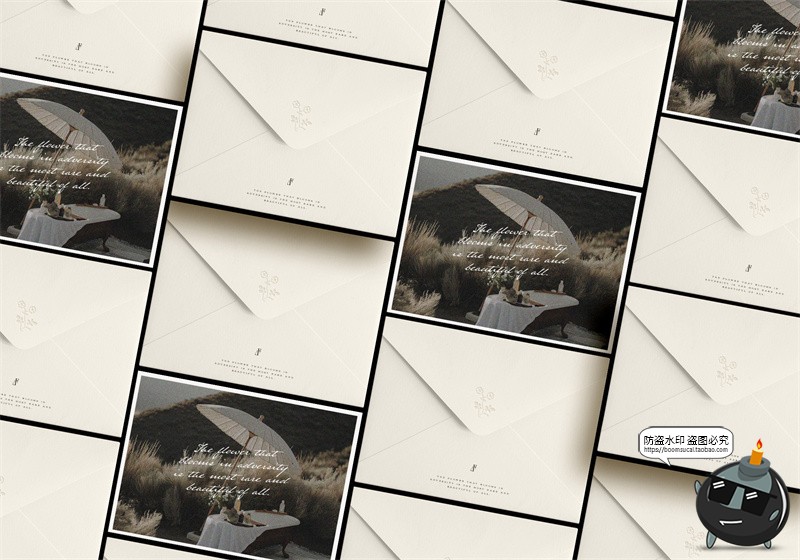 图片[15]-光影信封信纸名片贺卡明信片作品展示效果图贴图样机PSD模板素材-设计猿