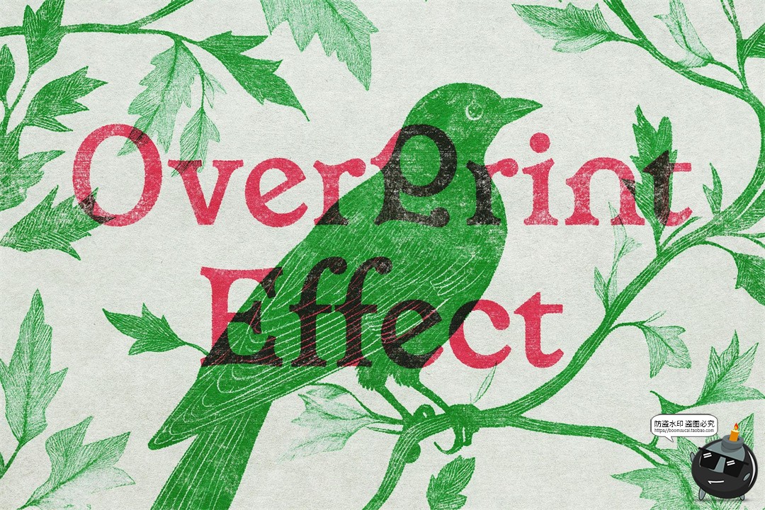 图片[1]-复古印刷污迹墨迹双层叠加合成做旧粗糙效果PSD模板样机后期素材-设计猿