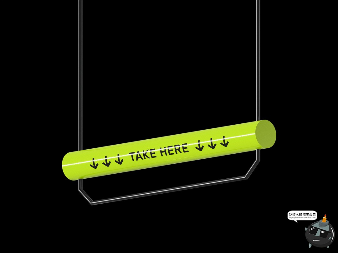 图片[3]-创意时尚路牌精神壁垒导视指示路牌吊牌效果展示样机PSD模板素材-设计猿