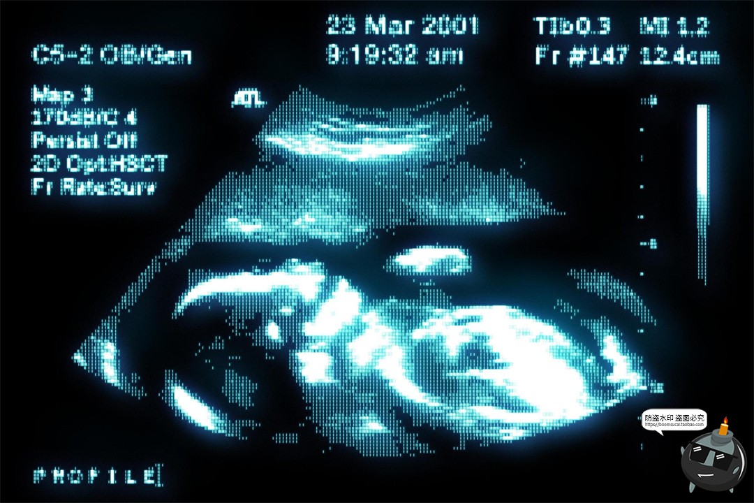 图片[4]-复古未来主义屏幕像素化显示器科幻效果PSD模板样机后期特效素材-设计猿