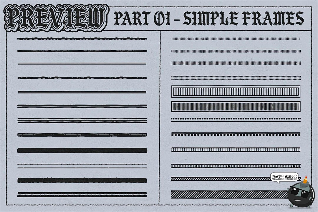 图片[2]-200+复古中世纪欧式复古繁复花纹线条边框AI矢量笔刷画笔图形素材-设计猿