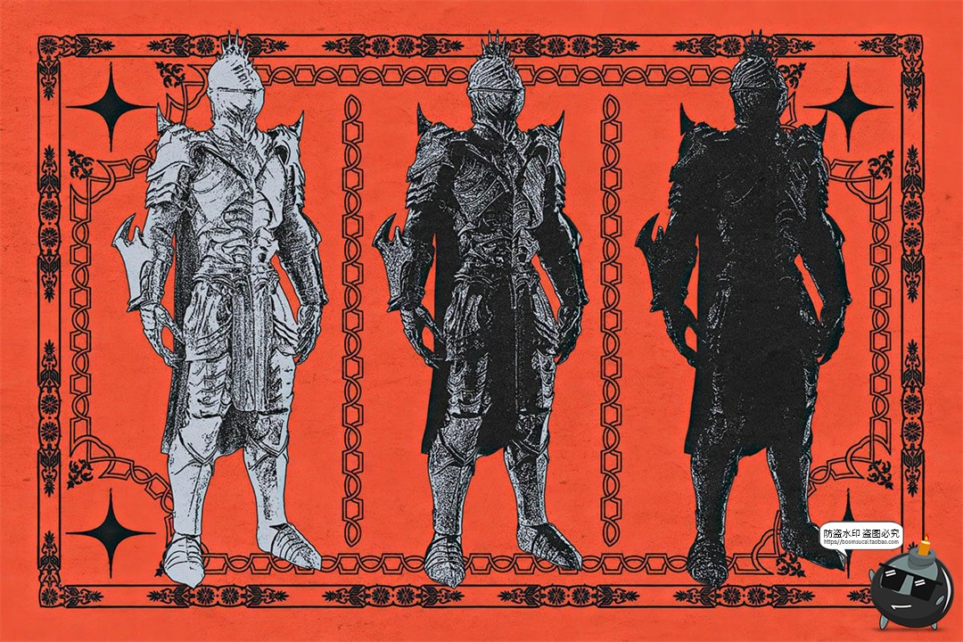 图片[8]-200+复古中世纪欧式复古繁复花纹线条边框AI矢量笔刷画笔图形素材-设计猿