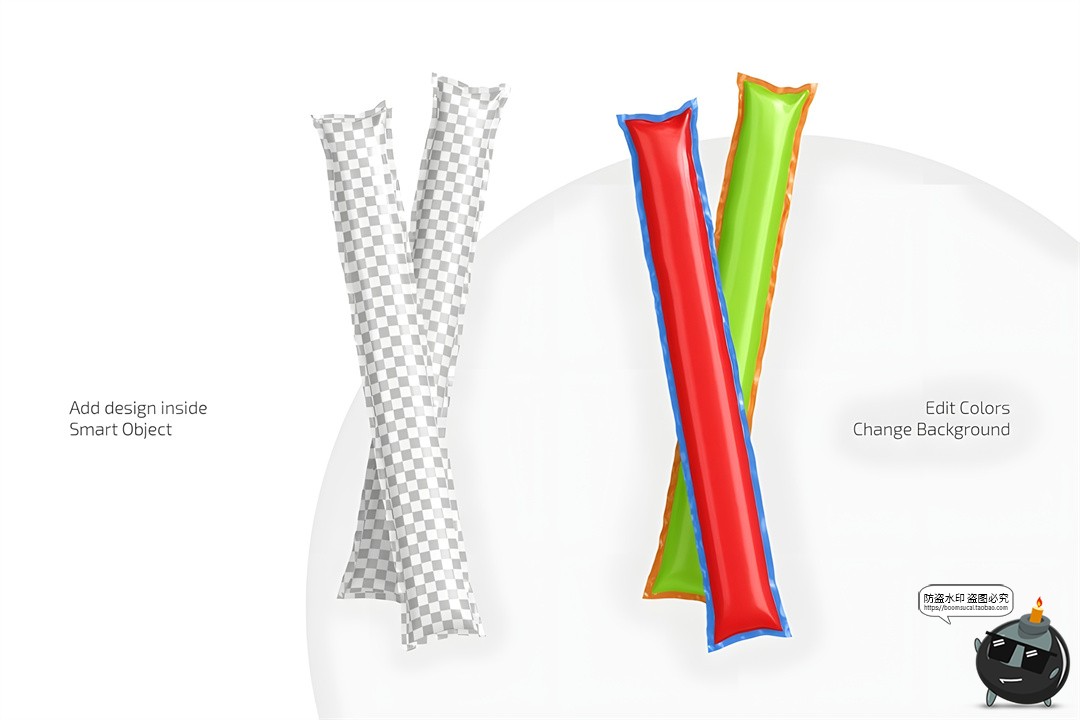 图片[5]-体育赛事周边文创球迷啦啦队充气加油软棒贴图样机PSD模板PS素材-设计猿