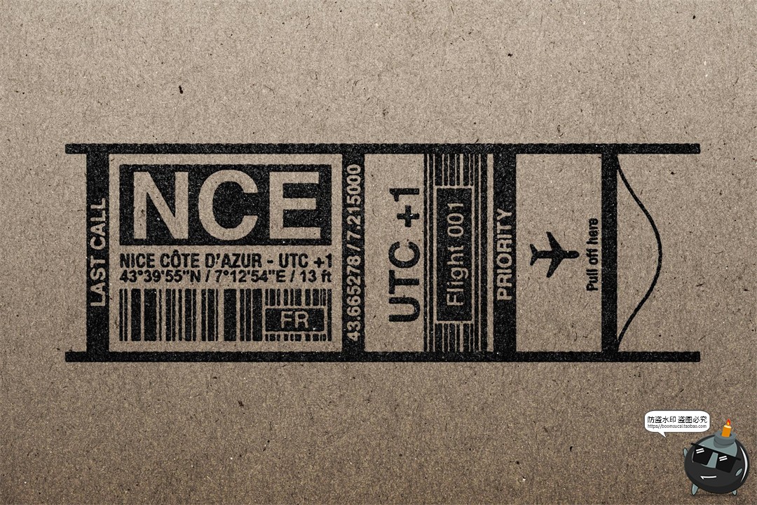 图片[3]-复古印刷品风格印章墨水粗糙牛皮纸草纸纸板标签PSD模板样机素材-设计猿