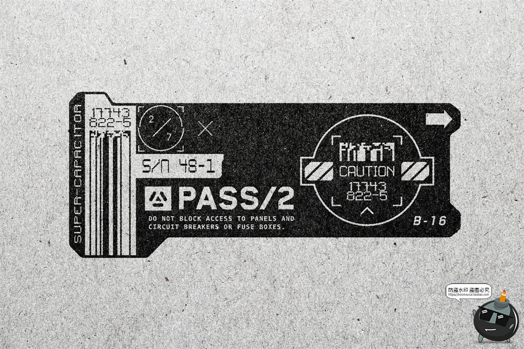 图片[4]-复古印刷品风格印章墨水粗糙牛皮纸草纸纸板标签PSD模板样机素材-设计猿