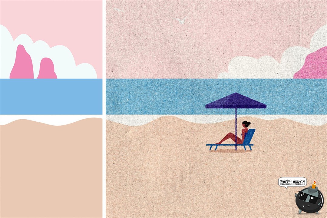 图片[2]-复古低保真牛皮纸张墨水渗出印刷打印特效叠加PSD样机模板ps素材-设计猿