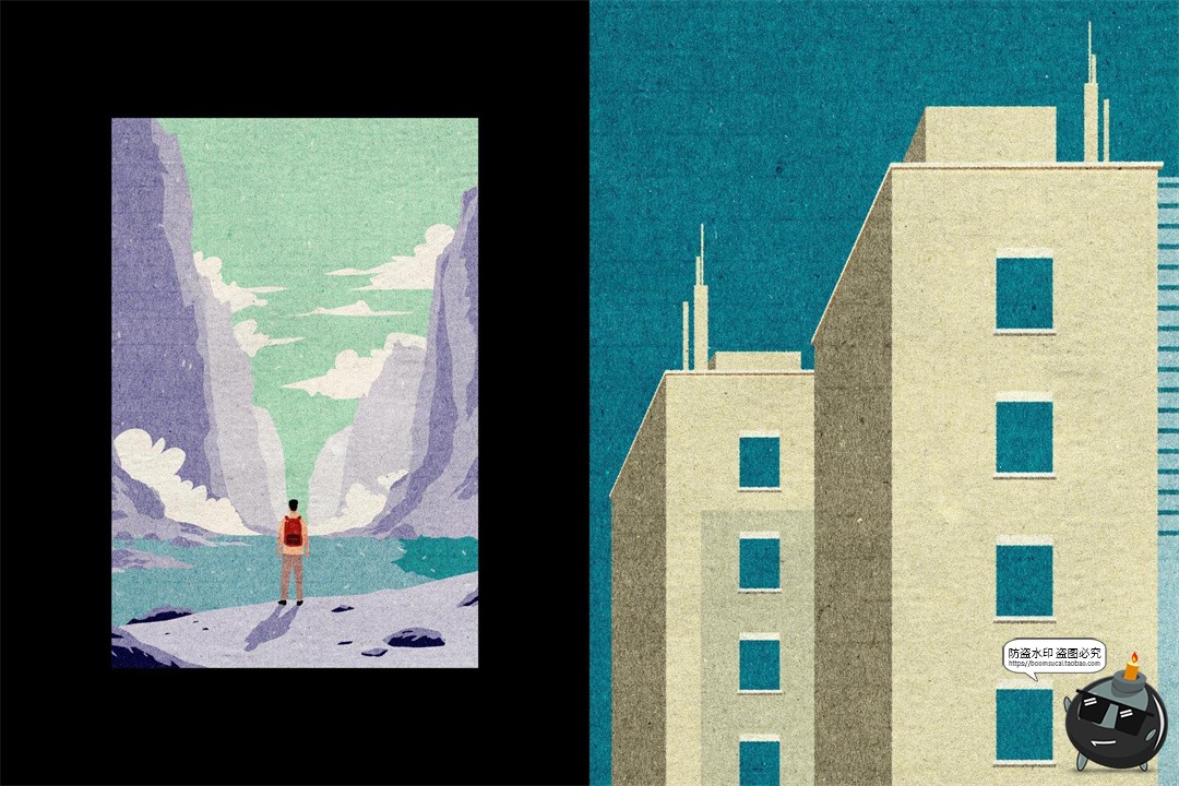 图片[5]-复古低保真牛皮纸张墨水渗出印刷打印特效叠加PSD样机模板ps素材-设计猿