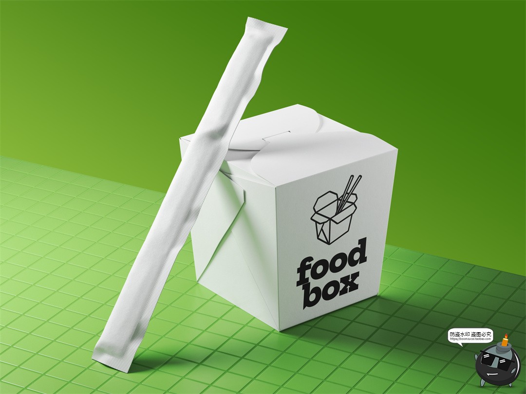 图片[9]-外卖食品包装袋打包盒纸杯纸拎袋快餐品牌包装展示效果图PSD样机-设计猿