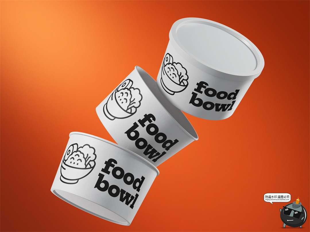 图片[14]-外卖食品包装袋打包盒纸杯纸拎袋快餐品牌包装展示效果图PSD样机-设计猿