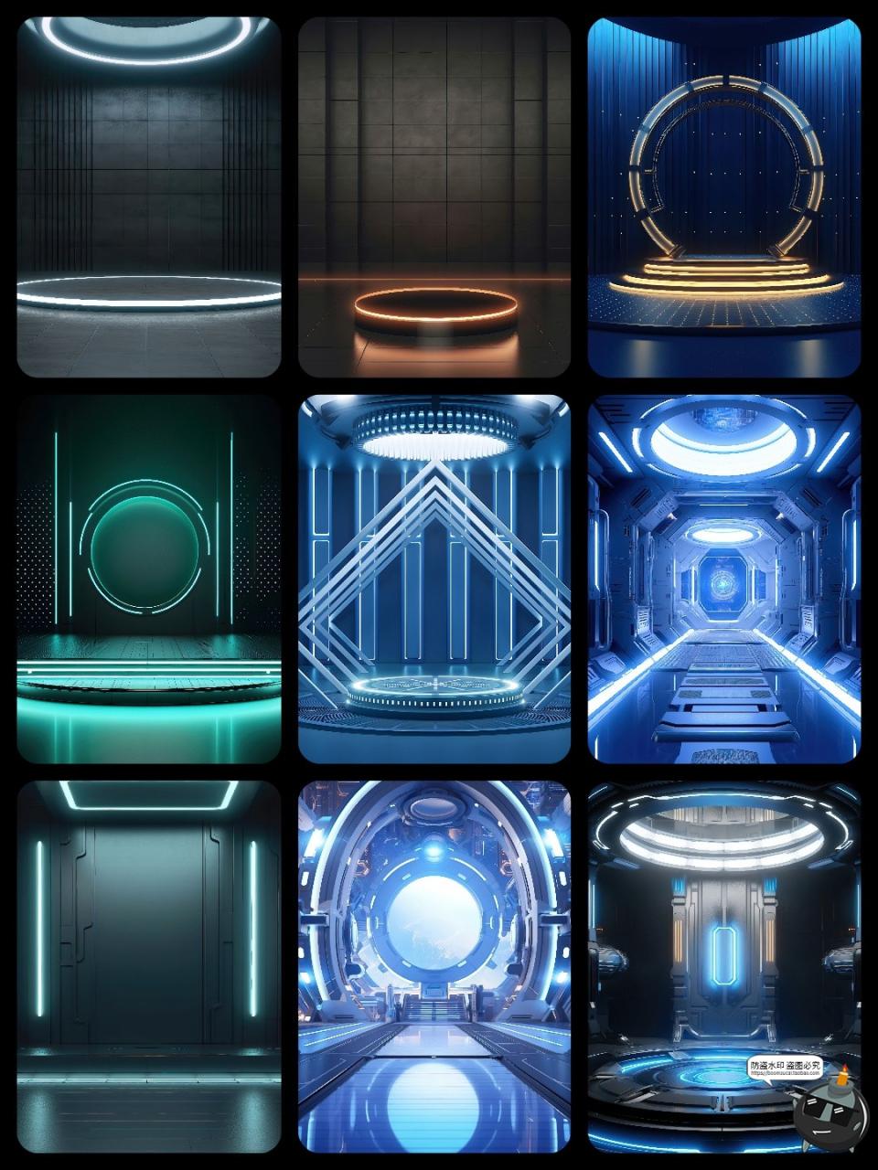 图片[1]-高清科技展台背景素材未来智能数码产品展示舞台背景JPG图片素材-设计猿