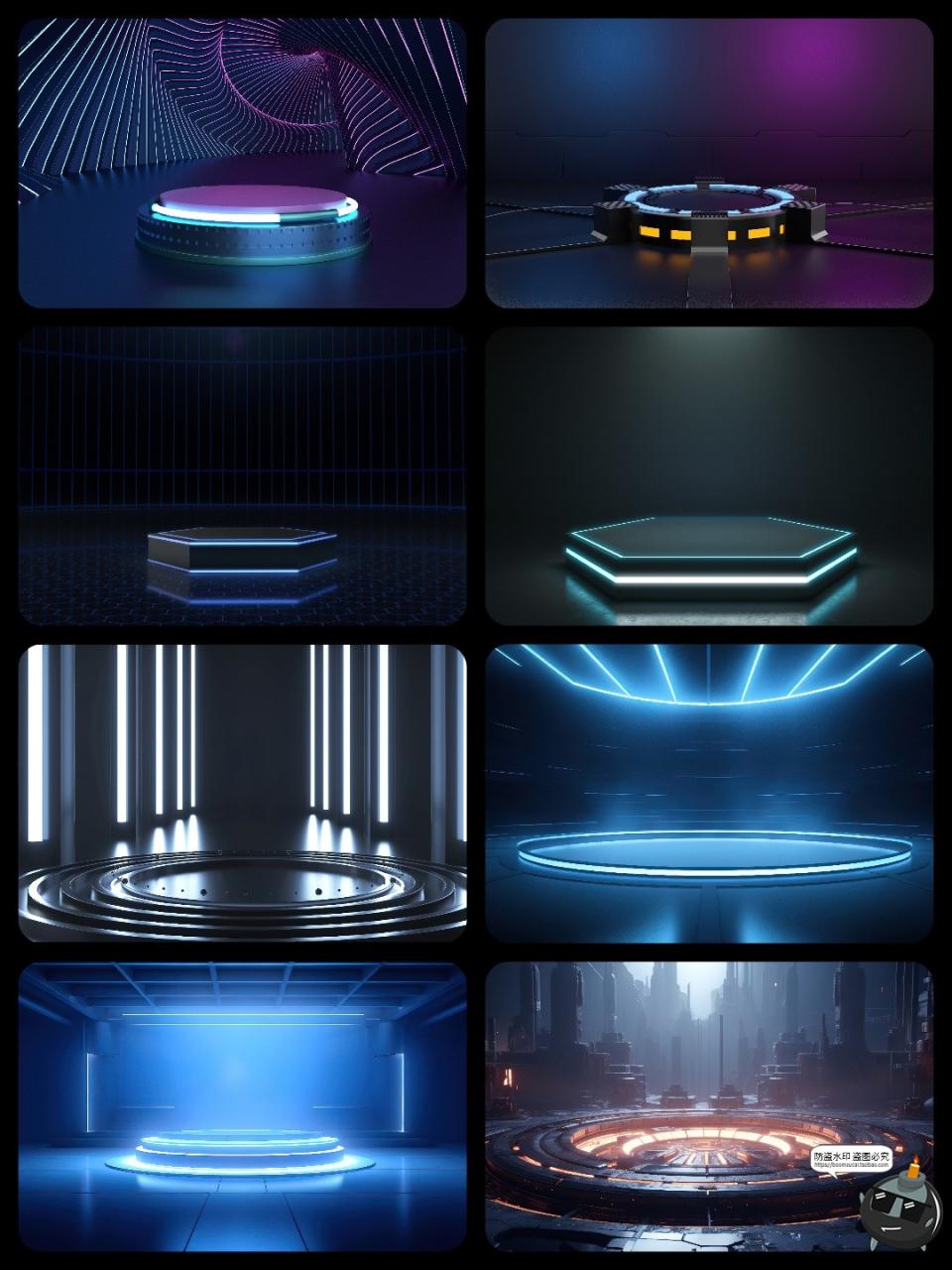 图片[2]-高清科技展台背景素材未来智能数码产品展示舞台背景JPG图片素材-设计猿