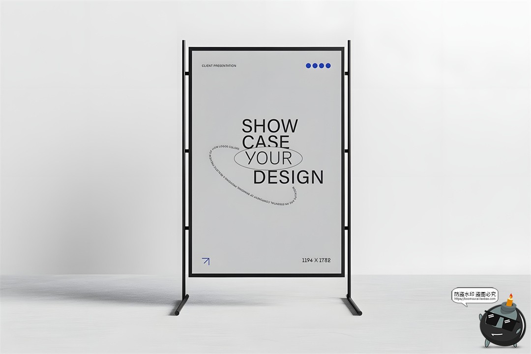 图片[2]-海报广告横幅金属支架模型易拉宝样机展示贴图PSD模板样机PS素材-设计猿