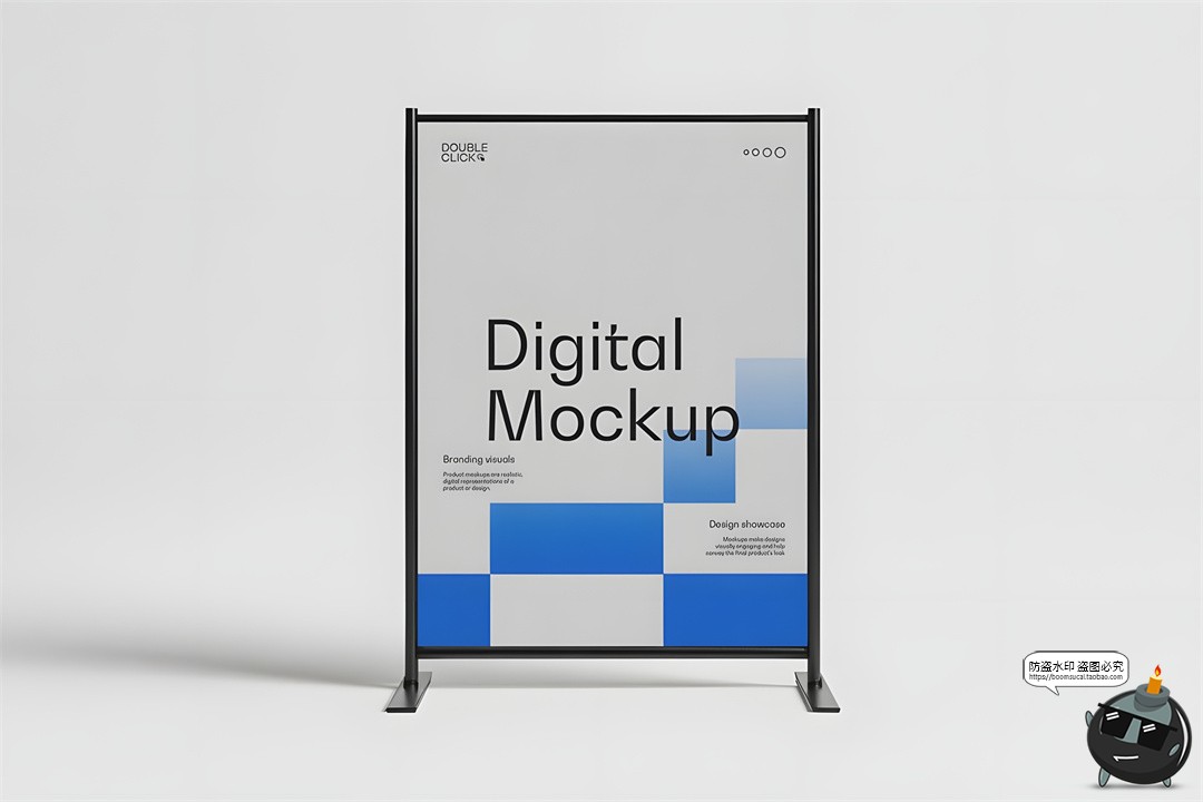 图片[3]-海报广告横幅金属支架模型易拉宝样机展示贴图PSD模板样机PS素材-设计猿
