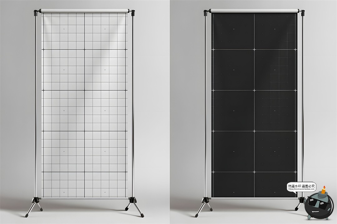 图片[6]-海报广告横幅金属支架模型易拉宝样机展示贴图PSD模板样机PS素材-设计猿