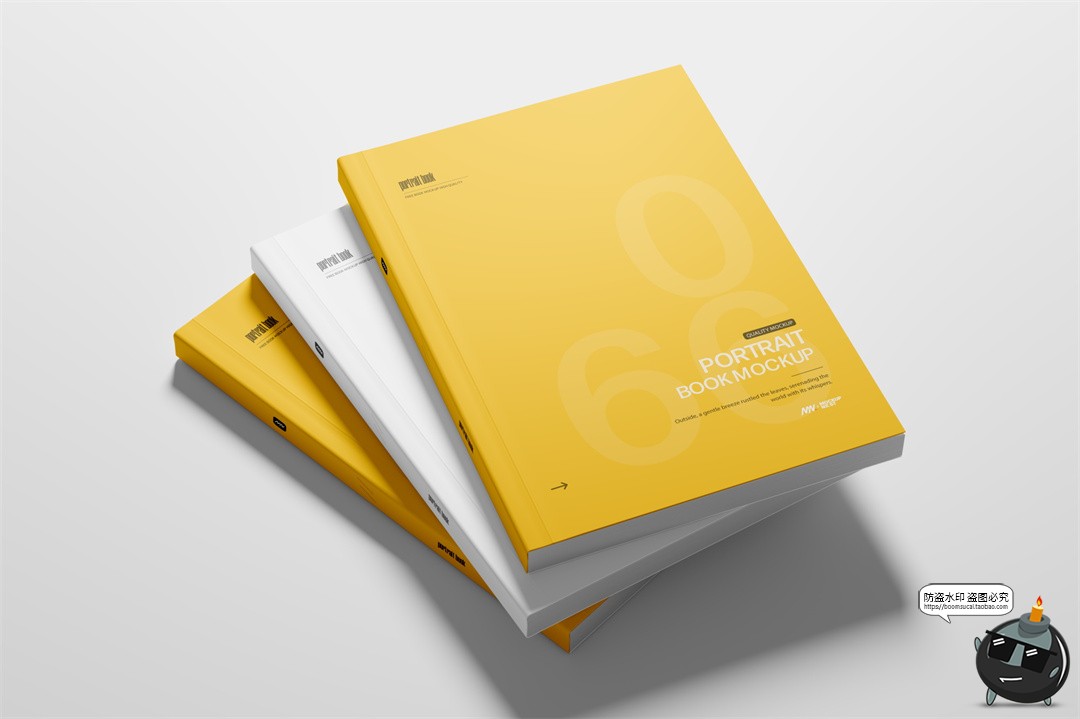 图片[3]-平装书籍书本模型封面内页展开封底效果展示贴图样机PSD模板素材-设计猿