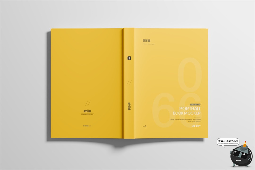 图片[5]-平装书籍书本模型封面内页展开封底效果展示贴图样机PSD模板素材-设计猿